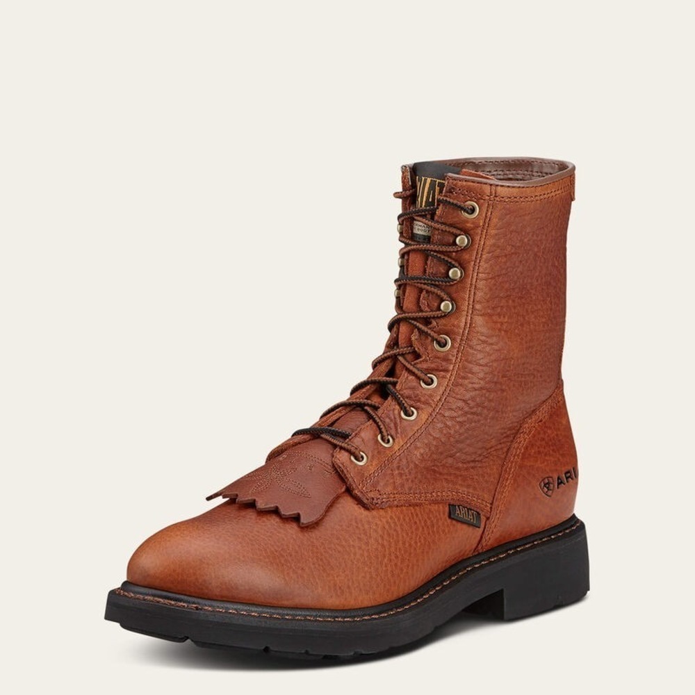 Ariat® (Men's 9 WIDE) Cascade™ 8" Lace-Up Work Boots, Sunshine Wildcat - $180